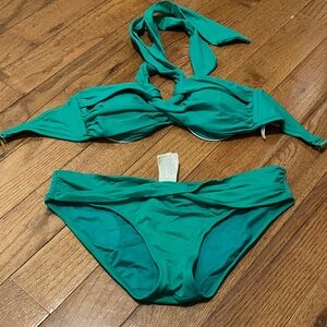 Teal Green padded Halter Bikini 6/8